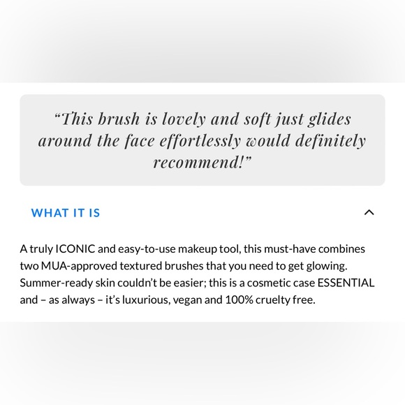 ICONIC London Cheek Glow Duo Brush 🪞 NEW IN BOX Blush Bronzer - Picture 3 of 4